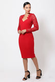 SORELLA lace cocktail dress in red or black