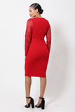 SORELLA lace cocktail dress in red or black