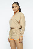 Sporty Crop Top and Shorts Set
