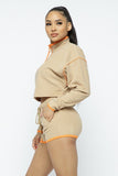 Sporty Crop Top and Shorts Set