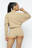 Sporty Crop Top and Shorts Set