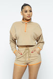 Sporty Crop Top and Shorts Set