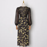 Starry Night Retro Midi Dress in colors