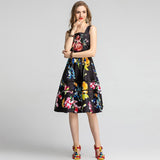 STELLA floral layered midi dress