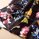 STELLA floral layered midi dress