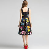 STELLA floral layered midi dress