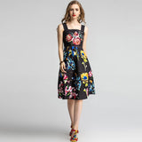 STELLA floral layered midi dress