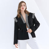 Straight Blazer with Contrast Details