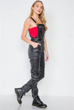 Primetime Looks-Stretchy vegan leather onesie