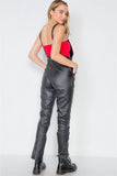 Primetime Looks-Stretchy vegan leather onesie