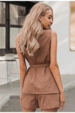 Primetime Looks-Striped Vest & Short Set