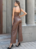 Primetime Looks-Stylish jumpsuit in brown