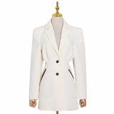 Primetime Looks-Suit blazer with cut-out waist