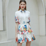 Primetime Looks-Summer holiday floral skirt set
