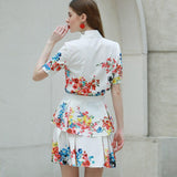 Primetime Looks-Summer holiday floral skirt set