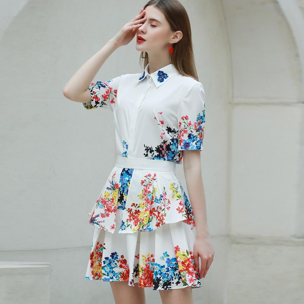 Primetime Looks-Summer holiday floral skirt set