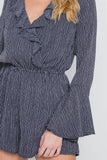 Primetime Looks-Surplice Neck Long Sleeve Romper