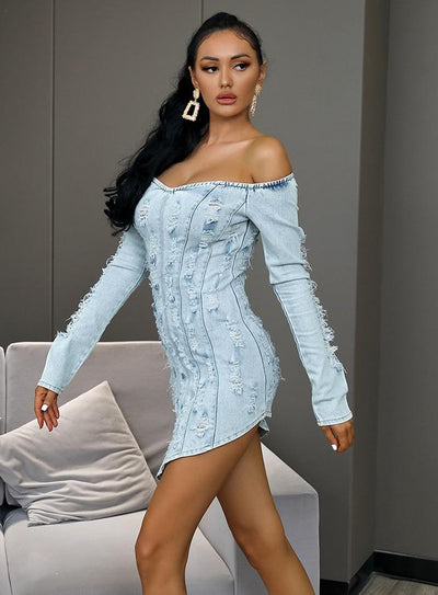 SUSIE Off Shoulder Bodycon Mini Dress