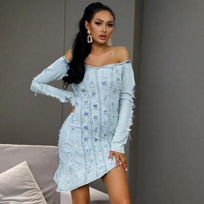 SUSIE Off Shoulder Bodycon Mini Dress