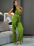 TANYA Plunging Neck Holiday Jumpsuit