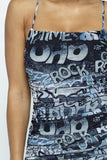 TARA Cartoon Print Ruched Mini Dress