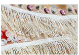 Primetime Looks-Tassel Crystal Diamond Skirt Set