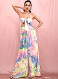 Primetime Looks-Tie-Dye top and high-waist pants set