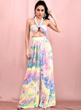 Primetime Looks-Tie-Dye top and high-waist pants set