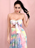 Primetime Looks-Tie-Dye top and high-waist pants set