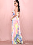 Primetime Looks-Tie-Dye top and high-waist pants set