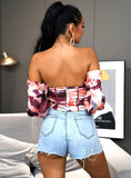 Tie-dyed Print Boho Top