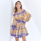 TILDA Off Shoulder Flutter Mini Dress