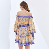 TILDA Off Shoulder Flutter Mini Dress