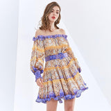 TILDA Off Shoulder Flutter Mini Dress