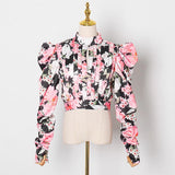 Trendy Floral Long Sleeve Blouse