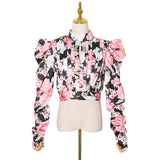 Trendy Floral Long Sleeve Blouse