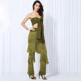 Tube Top and Tasseled Pant Set
