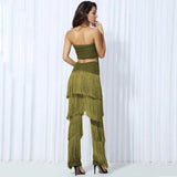 Tube Top and Tasseled Pant Set