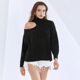 Turtleneck cut-out Loose pullover