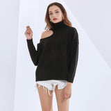 Turtleneck cut-out Loose pullover