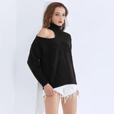 Turtleneck cut-out Loose pullover