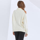 Turtleneck cut-out Loose pullover