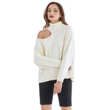 Turtleneck cut-out Loose pullover
