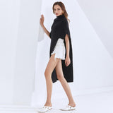 Turtleneck poncho in colors