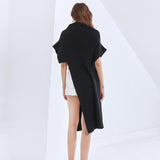Turtleneck poncho in colors