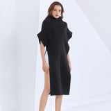 Turtleneck poncho in colors