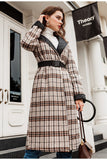 TWO-SIDED plaid quilted coat