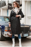 TWO-SIDED plaid quilted coat