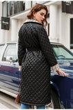 TWO-SIDED plaid quilted coat