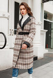 TWO-SIDED plaid quilted coat